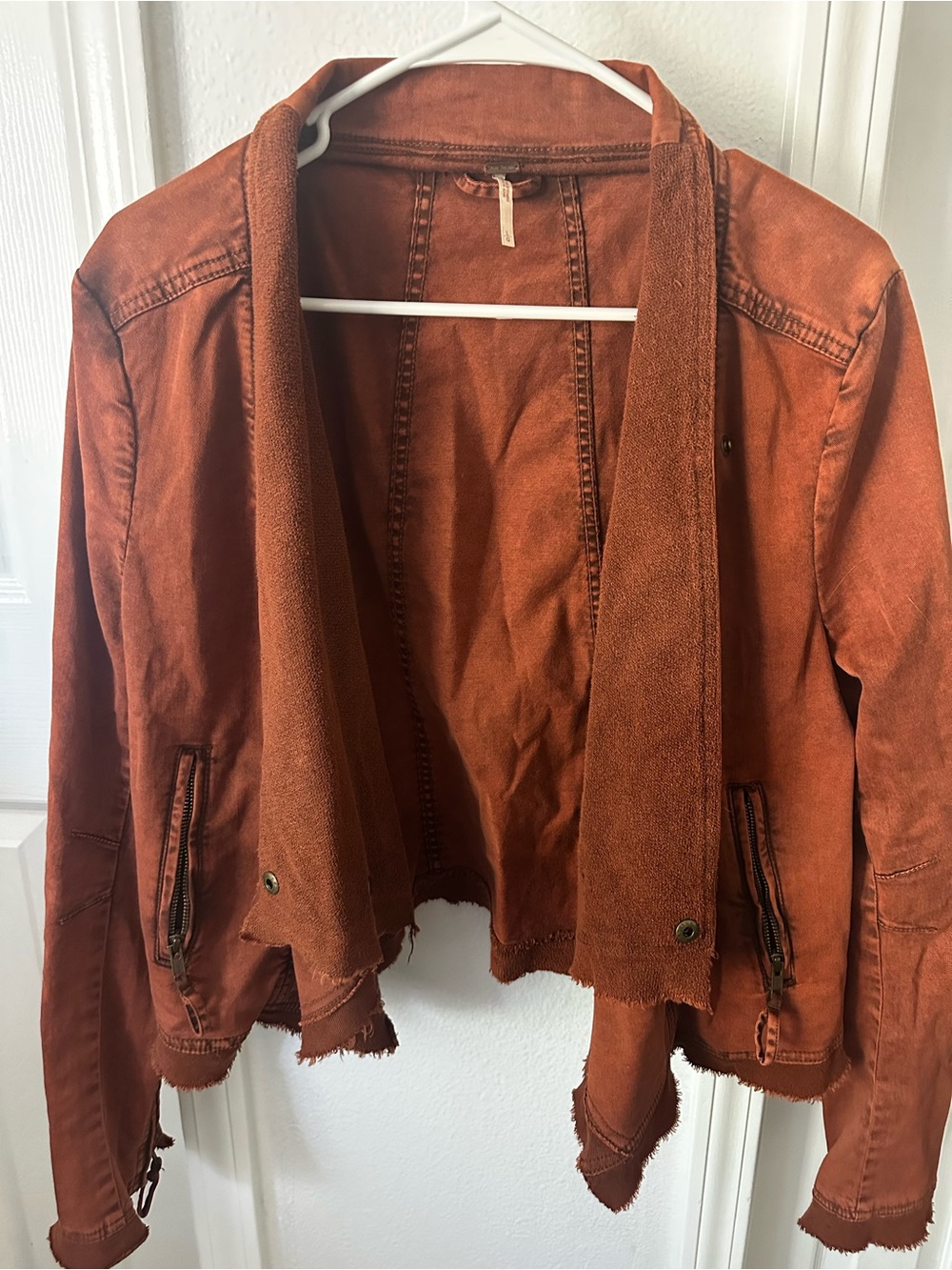Free People Rust Open-Front Women's Jacket L